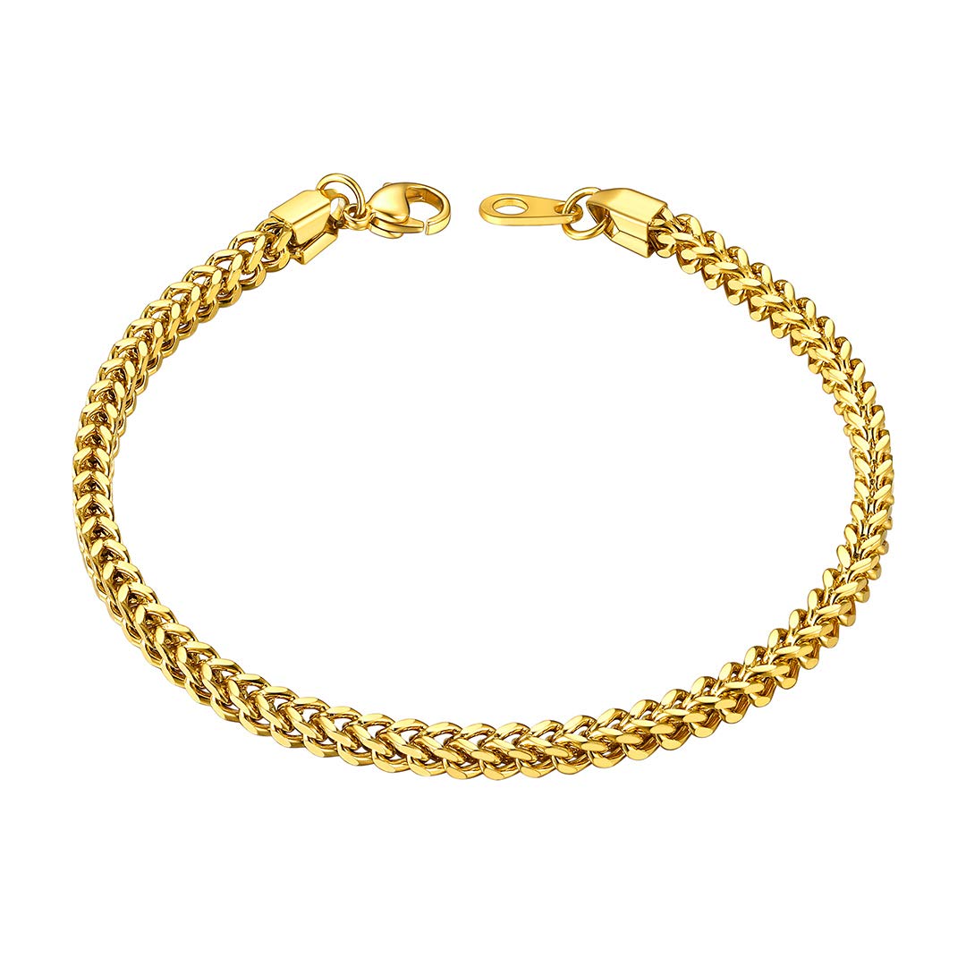 ChainsHouse Pulsera Cubana de Acero Inoxidable para Hombres Mujeres, 3mm/4.5mm/6mm Ancho, 19cm/21cm Largo
