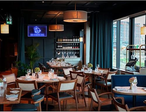 Miniatura 2 de 120016 - Letrero de neón con luz LED para prohibición de cigarrillos en la zona de no fumar (16 x 12 pulgadas, 16 colores por control remoto)