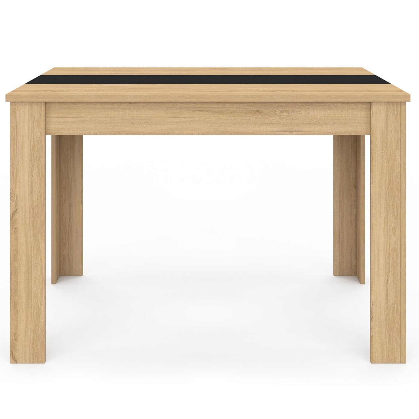 IDMarket - Tavolo da pranzo rettangolare ROZY 4 persone faggio e nero 110 cm