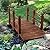 Outvita 5 ft Garden Wooden Bridge Arch Stained Finish with Safety Rails Outdoor Footbridge for Backyard Creek Farm, Decorative Pond Bridge