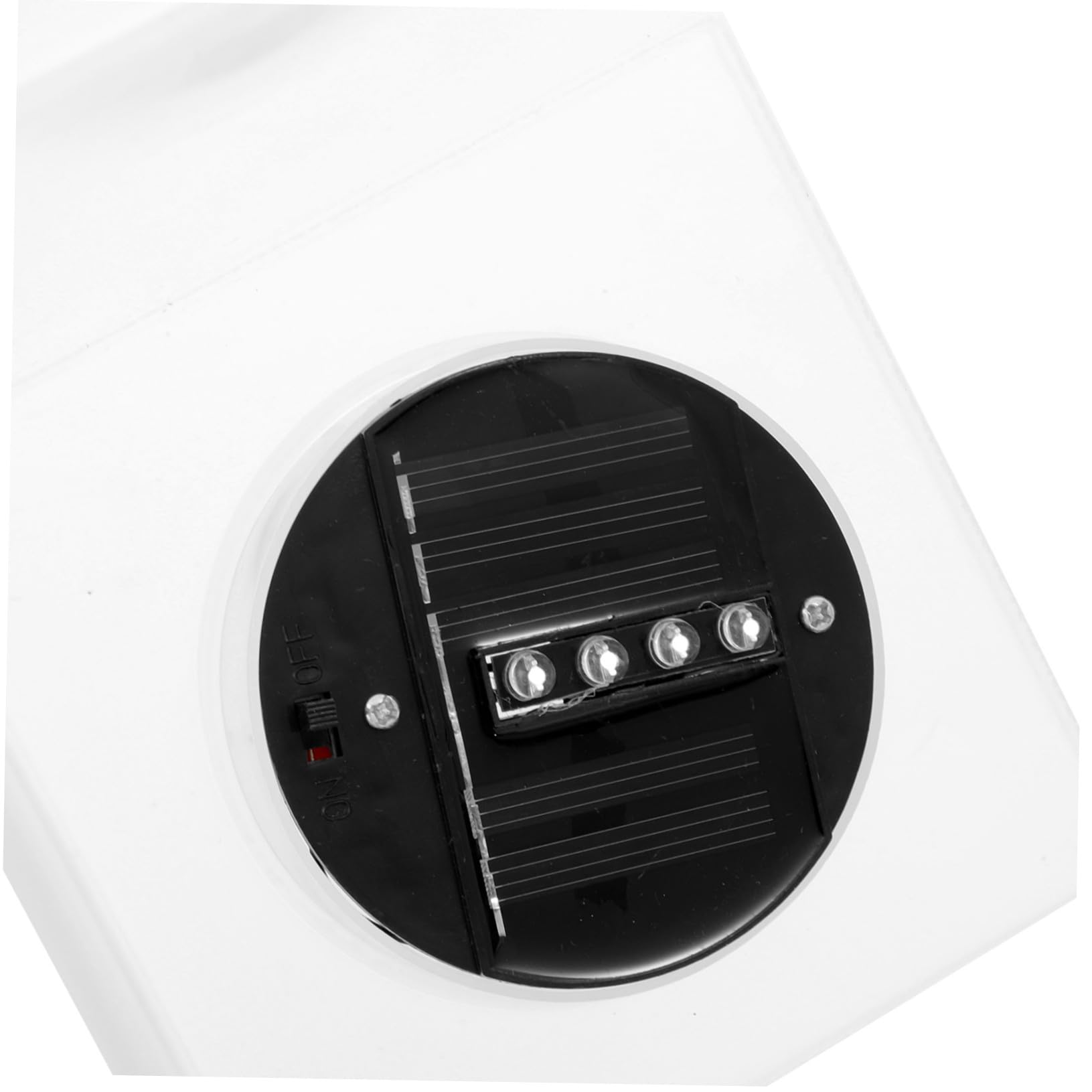 LIFKOME Fioriera Da Esterno Solare Quadrata in Plastica Vaso Luminoso Bianco Per Giardino e Balcone, Lampada Da Fioriera a Energia Solare Installazione a Parete, Luci Decorative Per Cortile Notturno