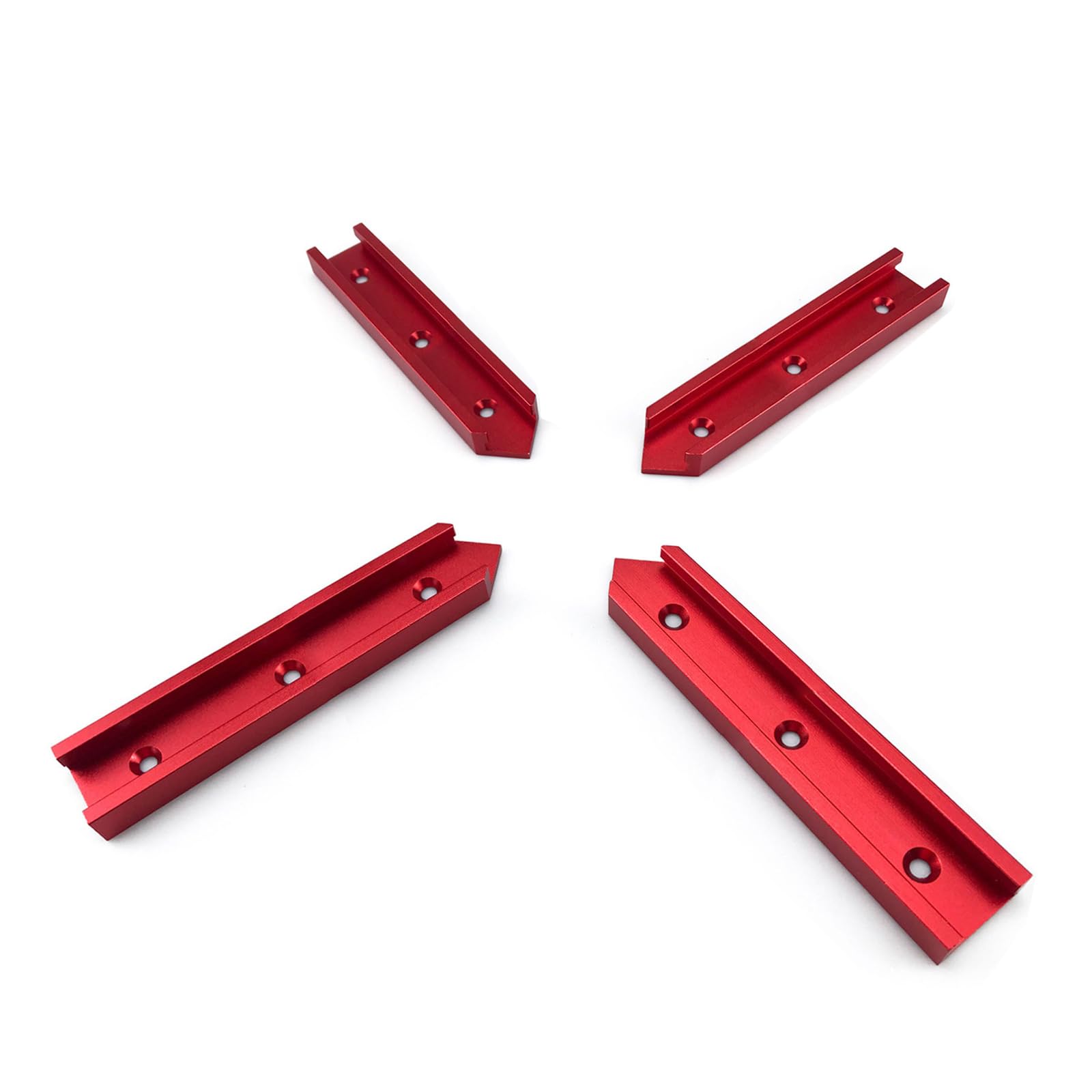 T Track for Cross Connectors with Predrilled Mounting Hole Aluminum Alloy Table Track Intersections Woodworking T Slot T Track Slot Connectors