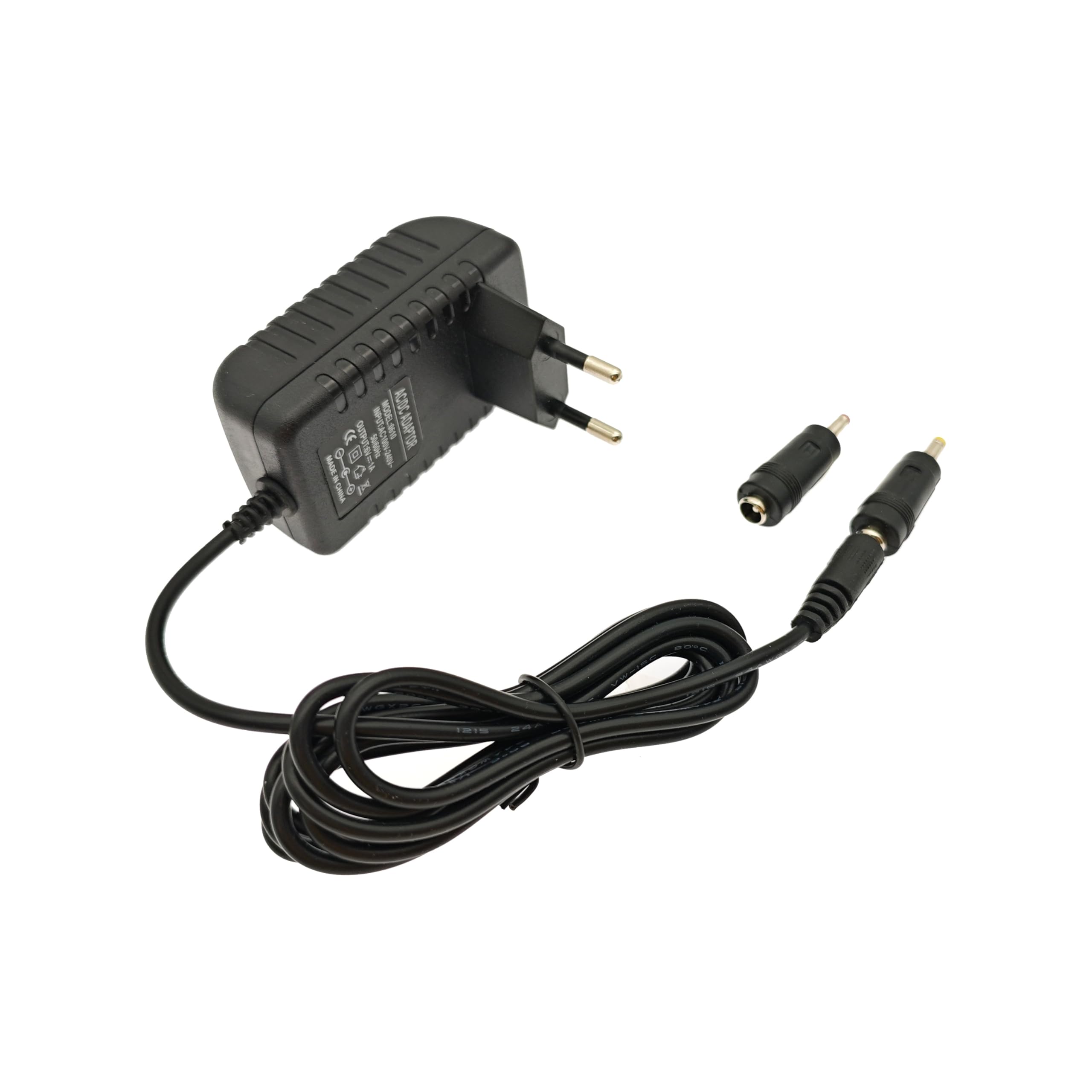 JZK Adattatore di alimentazione DC 6 V 1 A 1000 mA. Caricatore da 6 V, adattatore di ricarica da 5,5 mm x 2,5 mm, con connettori da 3,5 mm x 1,35 mm e 4,0 mm x 1,7 mm