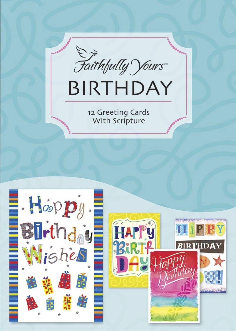 Tarjetas de felicitación de cumpleaños con texto en inglés «Sweet Celebrations» – KJV Scripture – (caja de 12)