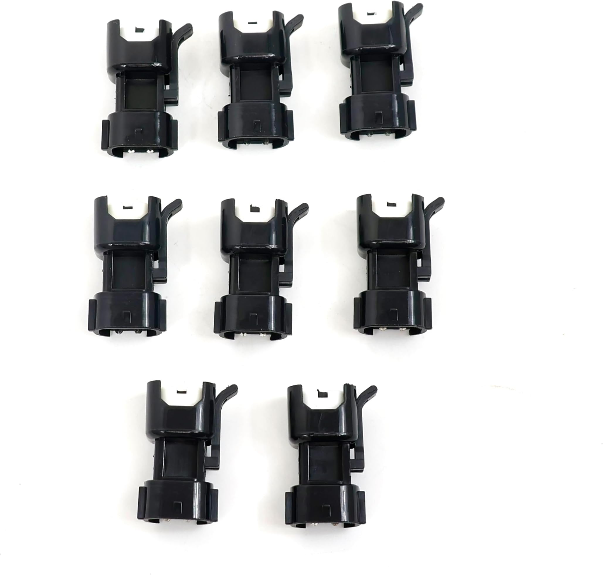 6-Pack USCAR EV6/EV14 To Denso Style Fuel Injector Adapter Connectors - Black, By Michigan Motorsports