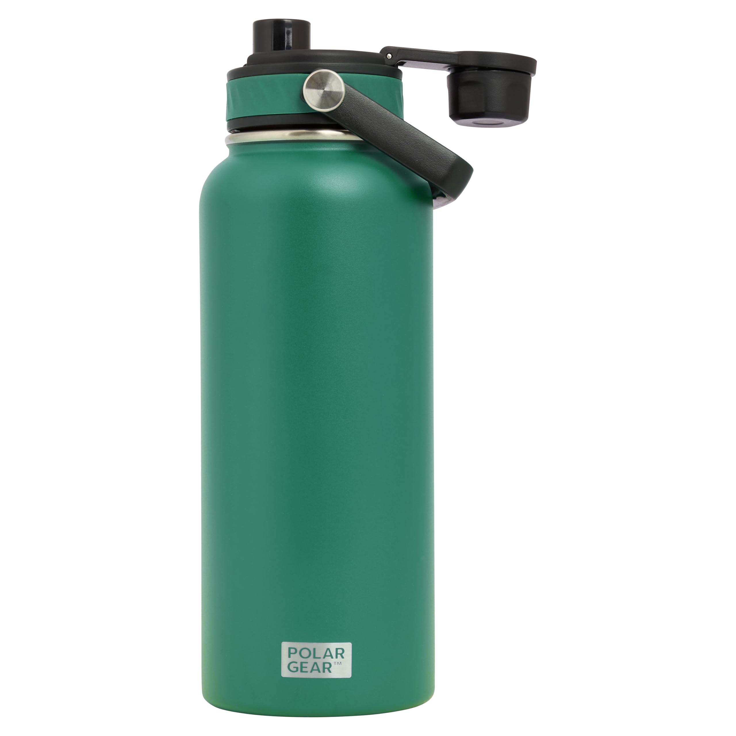 Polar Gear Hydra Venture 1L Stainless Steel Water Bottle - Durable, Leak-Proof, and Insulated for Cooler Drinks - Perfect for Hiking, Gym, and Daily Hydration (Forest Green)