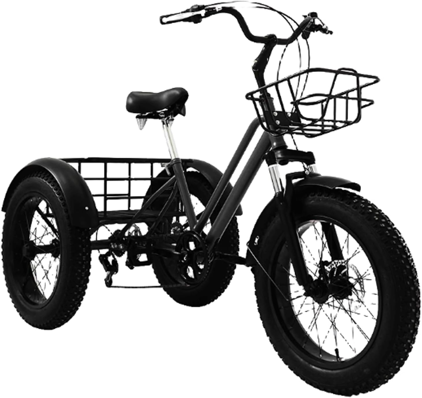 Elderly Pedal Tricycle 7-Speed Variable-Speed Bikes Foldable Aluminum Alloy Adult Walking Bicycle Easy Installation