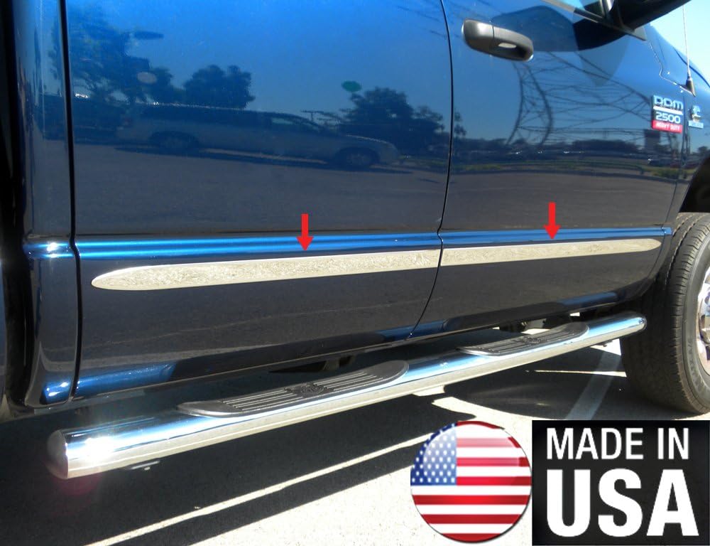 Tyger Auto Made in USA! Compatible with 2009-2018 Dodge Ram Crew Cab 1.5'' Wide 4PC Body Side Molding Trim
