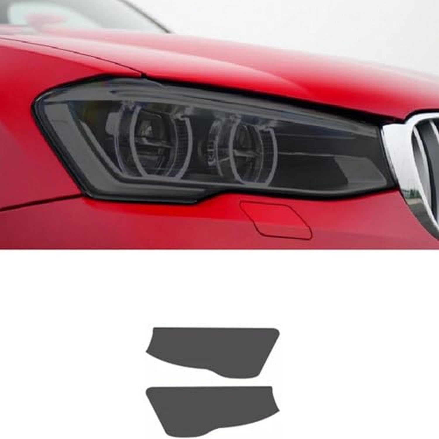 Protection phare BMW X4 TPU noir fumé anti-rayure