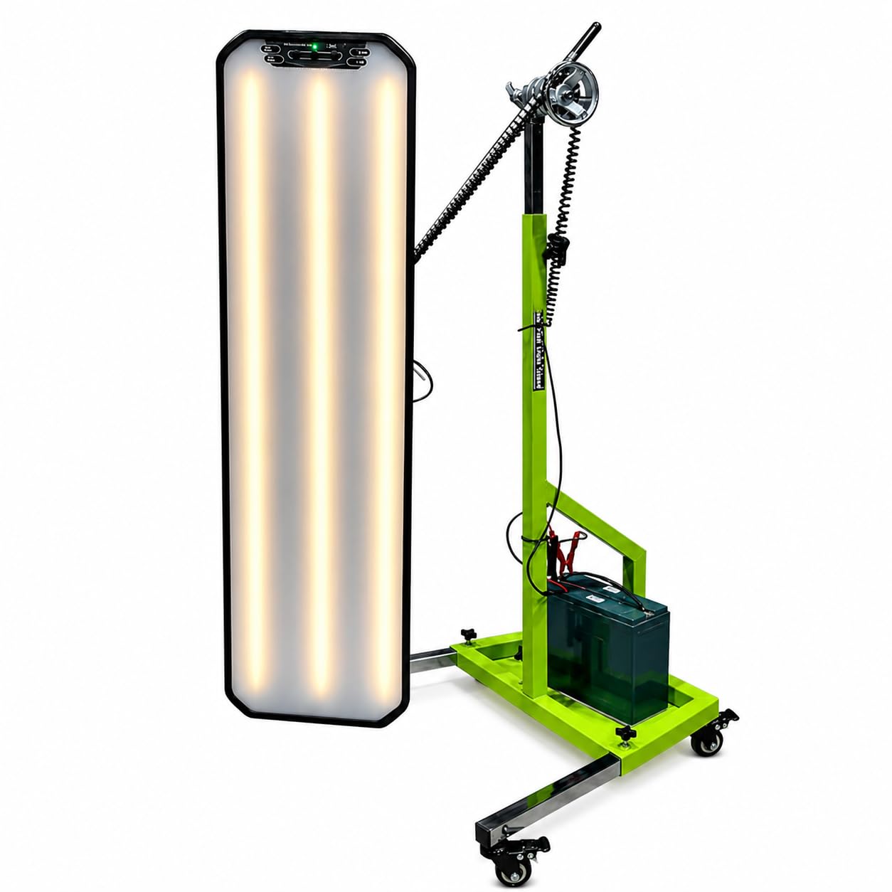 Tablero reflectante LED PDR de 95 cm con soporte ajustable con ruedas