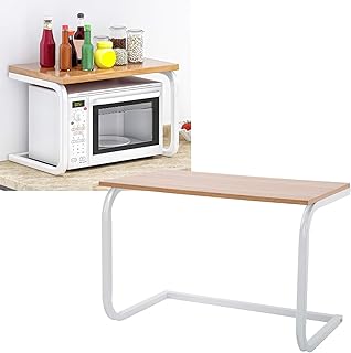 Supporto per Forno a Microonde, Supporto per Mensola per Microonde a 2 Livelli Scaffale per Cucina Scaffale per Forno a Microonde, Ripiano per Organizer da Bancone da Cucina (p(Bianca)