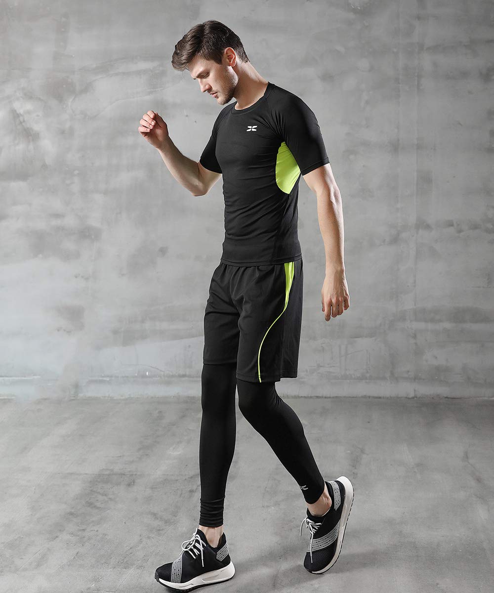 Superora Zestaw odzieży fitness, 5 sztuk, męski strój sportowy