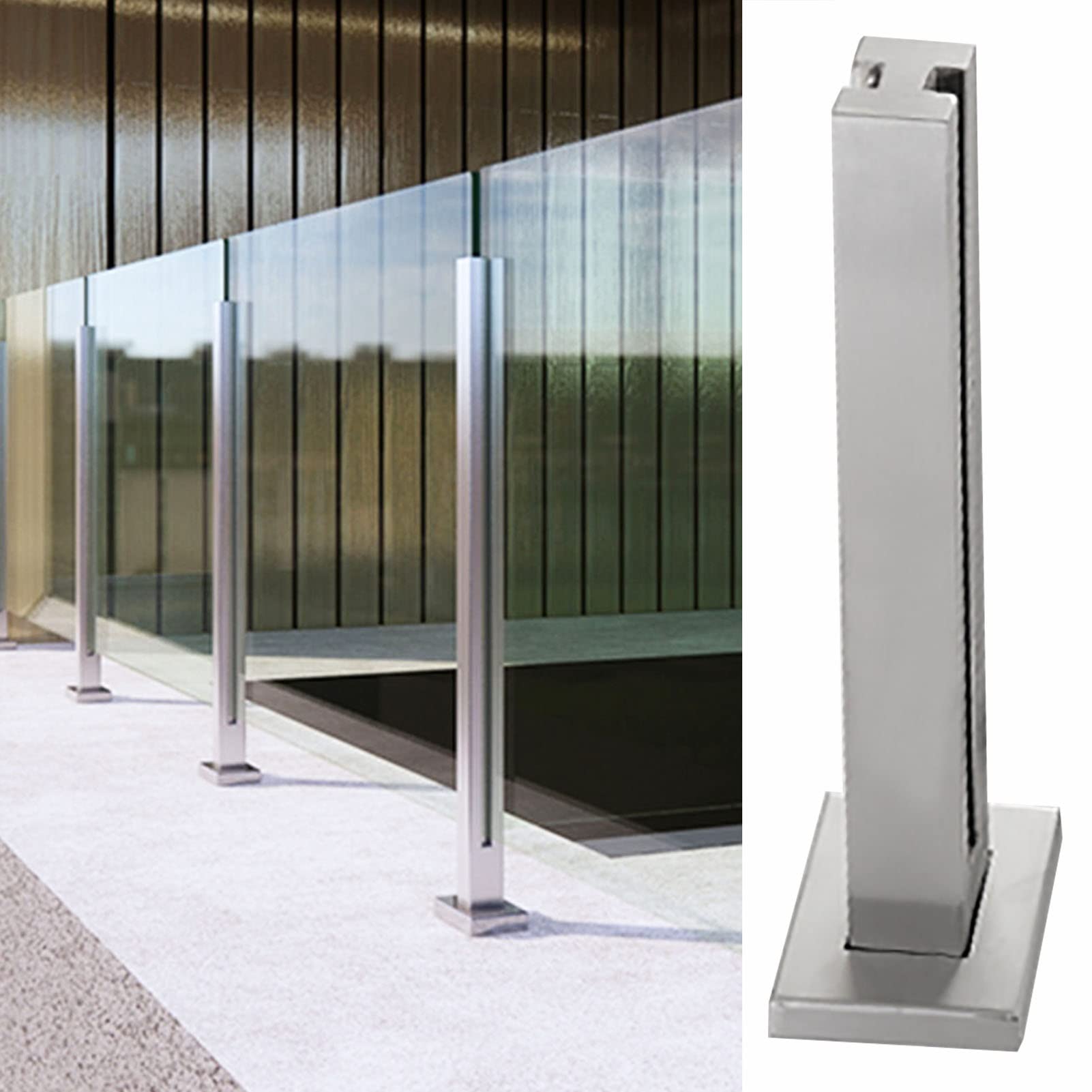 Garde-corps durable en acier robuste avec base carrée pour une finition premium