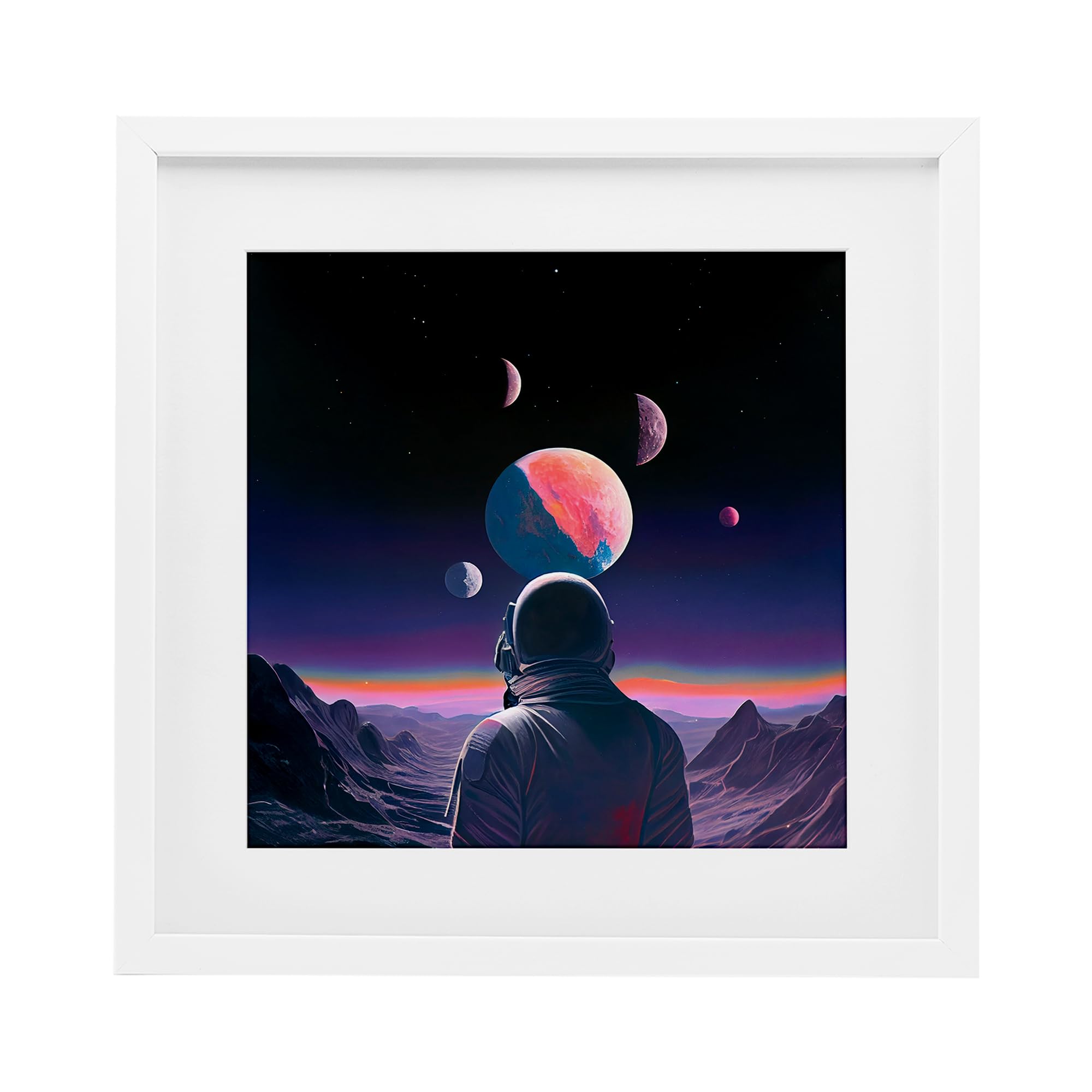 Affiche astronaute purple Stupell pour décorer un salon moderne