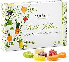 Pimlico Vegan Fruit Jellies sweets | Candy Gift Box with Natural fruit Jelly Sweets Gift Box | Gelatin-Free | Perfect Vegan Gift jelly fruits