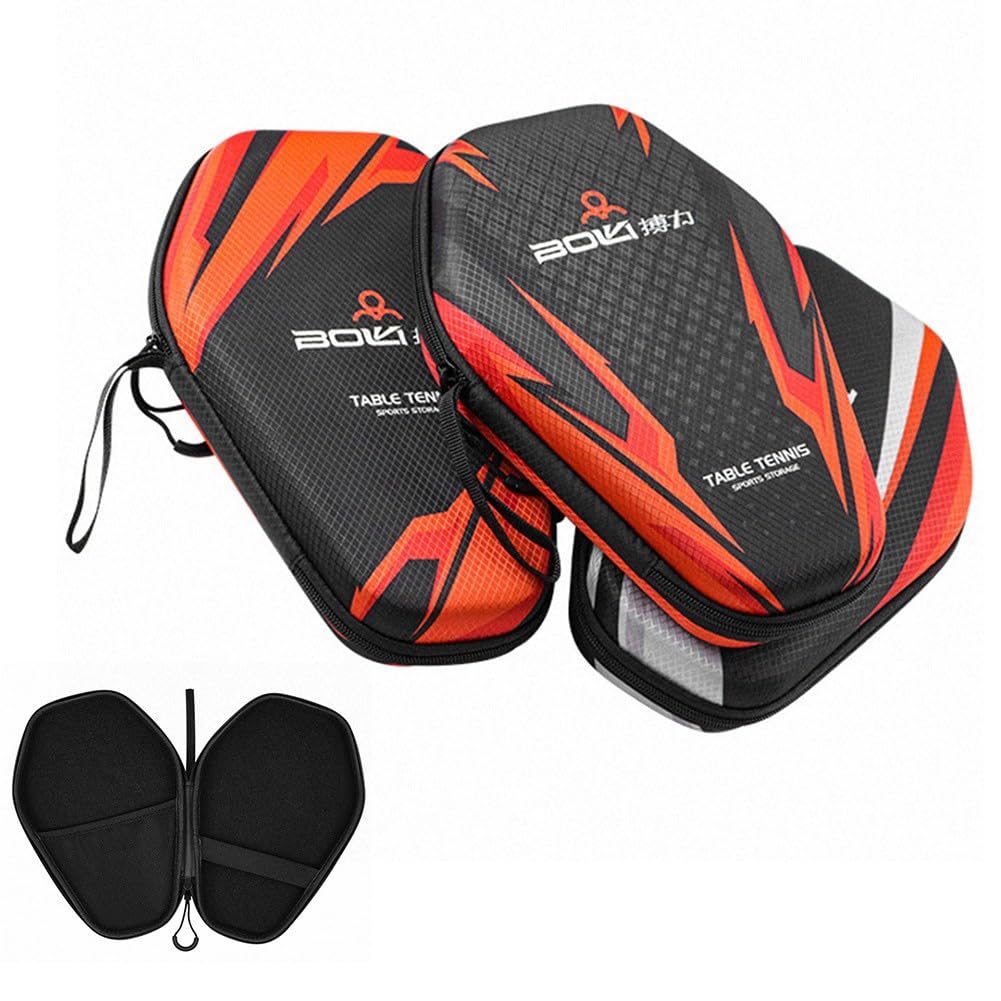 Funda rígida de EVA para raquetas de tenis de mesa, almacenamiento portátil con correa de mano