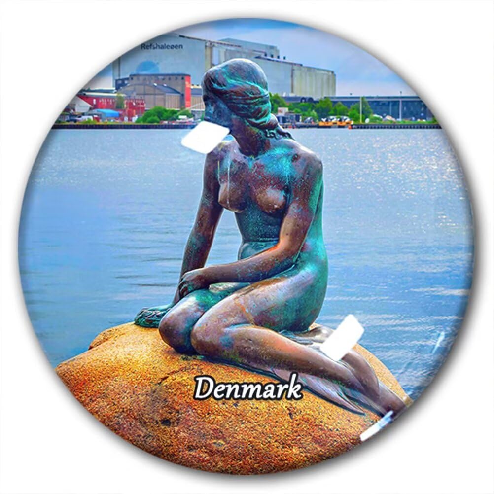 Denmark Magnet Fridge Refrigerator Magnets Sticker Souvenirs Travel Glass