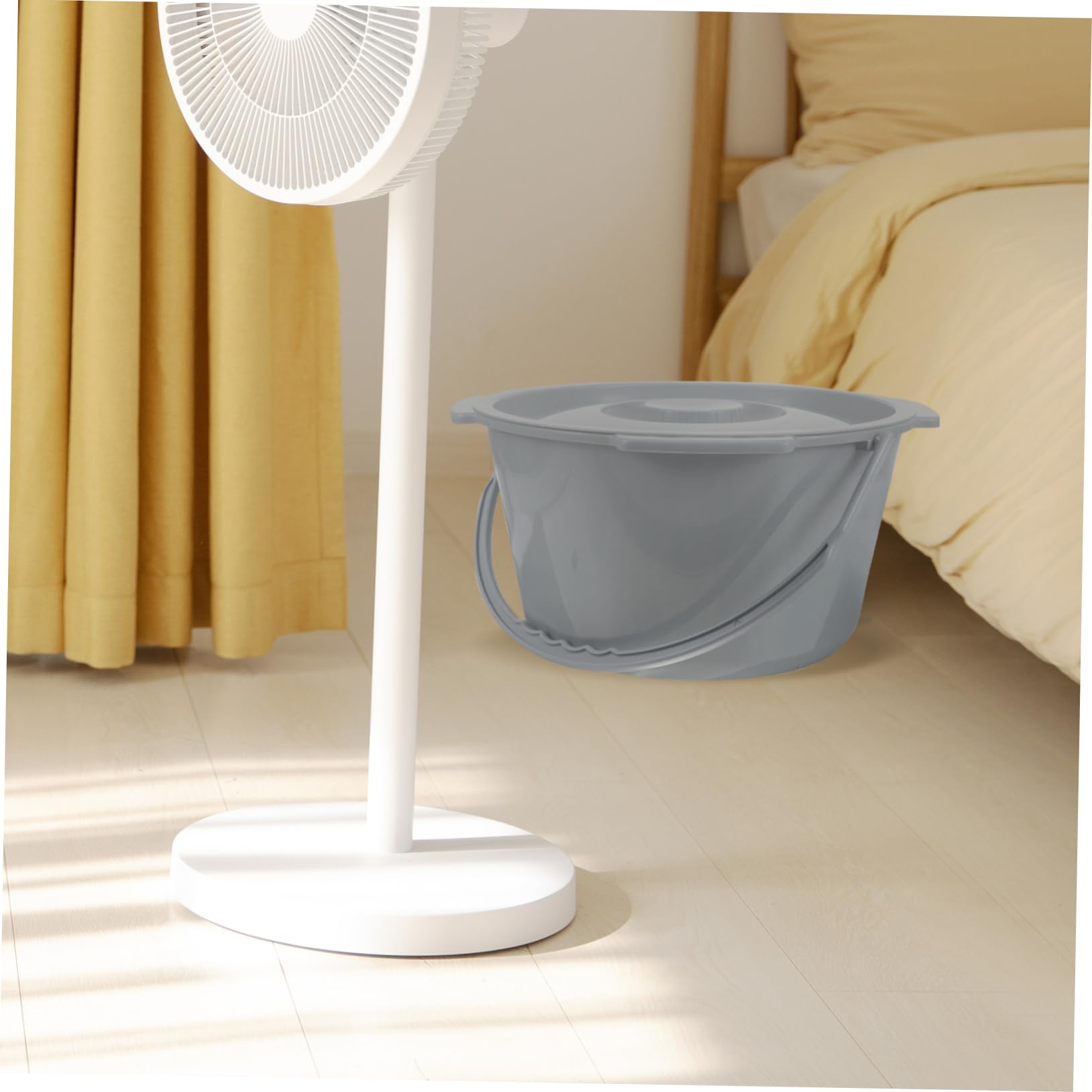 Healeved Pot De Chambre Adulte avec Couvercle Et Poignée Urinoir Portable De Nuit en Plastique Compact pour Personnes Âgées Et Aide À La Mobilité