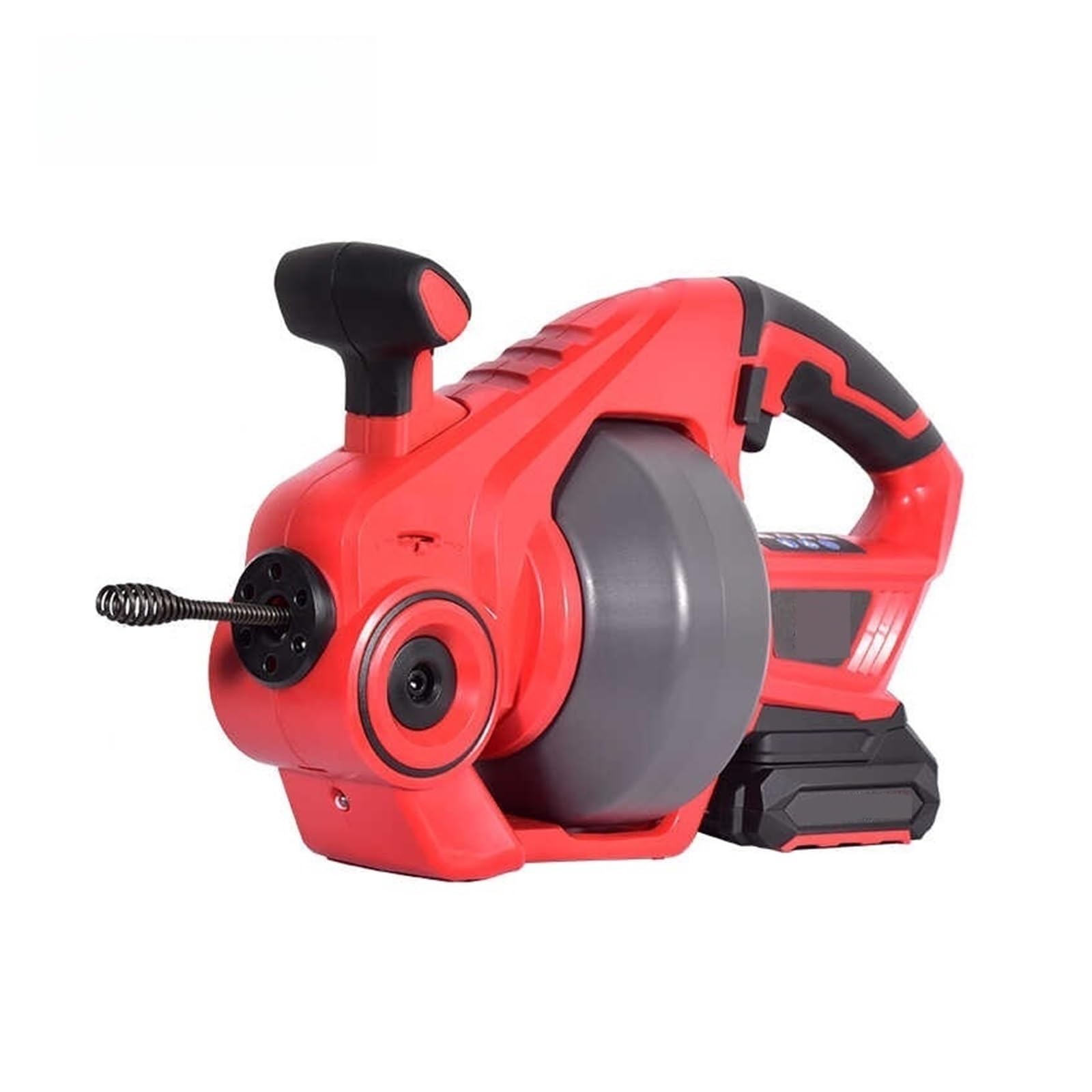 Smtyxs One Color Lithium Battery Pipeline Dredging Machine Automatic Telescopic Household Cleaning Tools For Sewer Toilet Clogged Powerful Clearing Capability(One Battery)