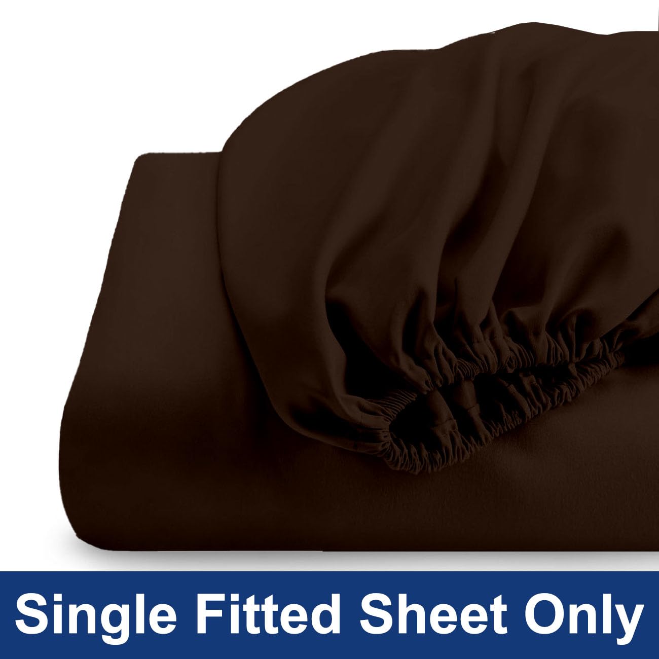 SKY BEDDINGS Twin XL Fitted Sheet Only - Premium 1800 Brushed Microfiber Fitted Bottom Sheet, Ultra-Soft, Hotel Luxury, Wrinkle-Free, 15-Inch Deep Pocket Fitted Sheet (Twin XL, Chocolate)