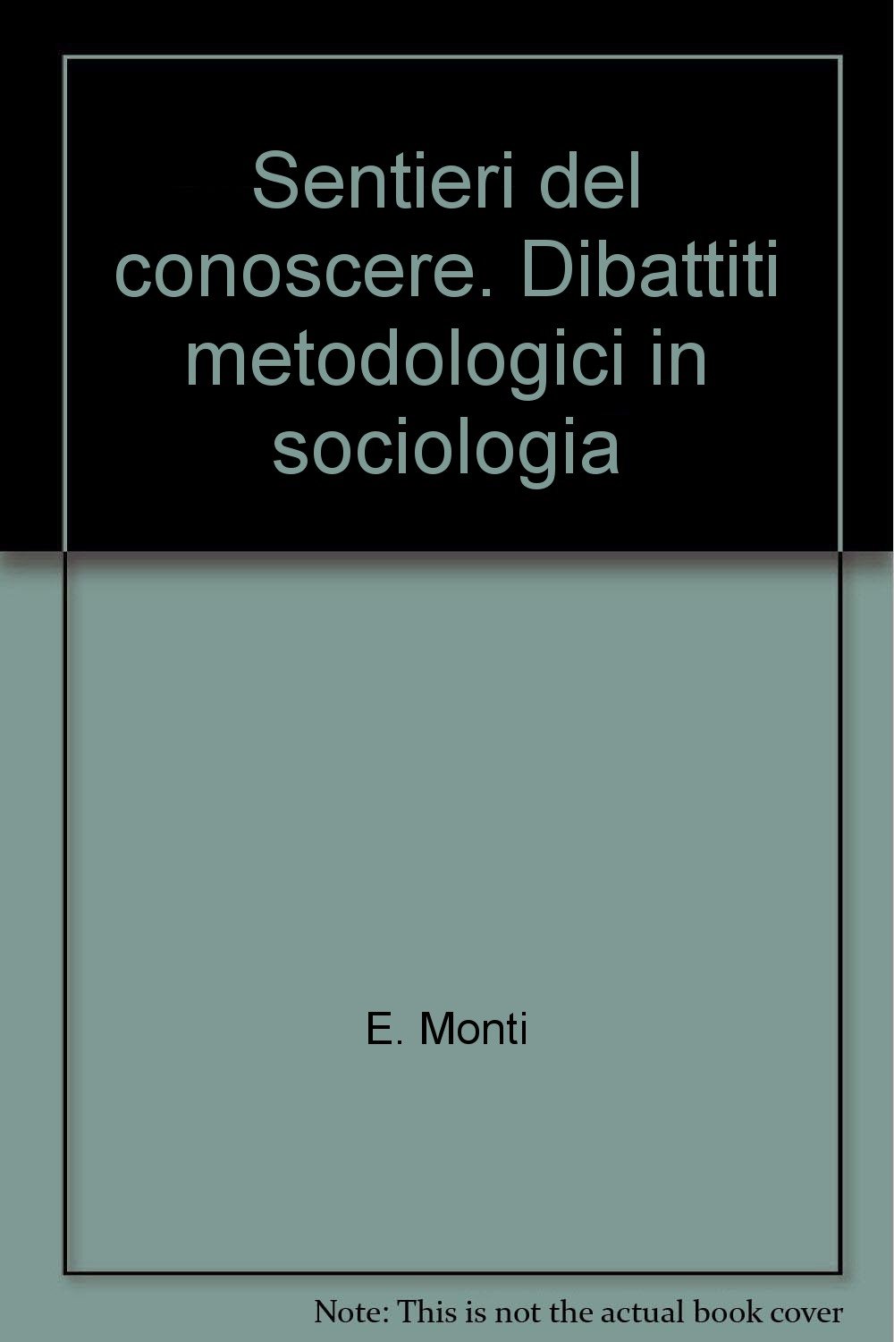Sentieri del conoscere. Dibattiti metodologici in sociologia