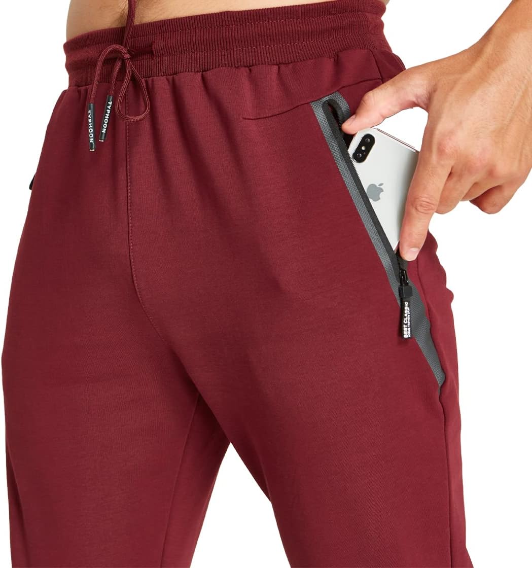 STICKON Mens Casual Joggers Sweatpants Athletic Track Pants with Zipper Pockets - Image 4