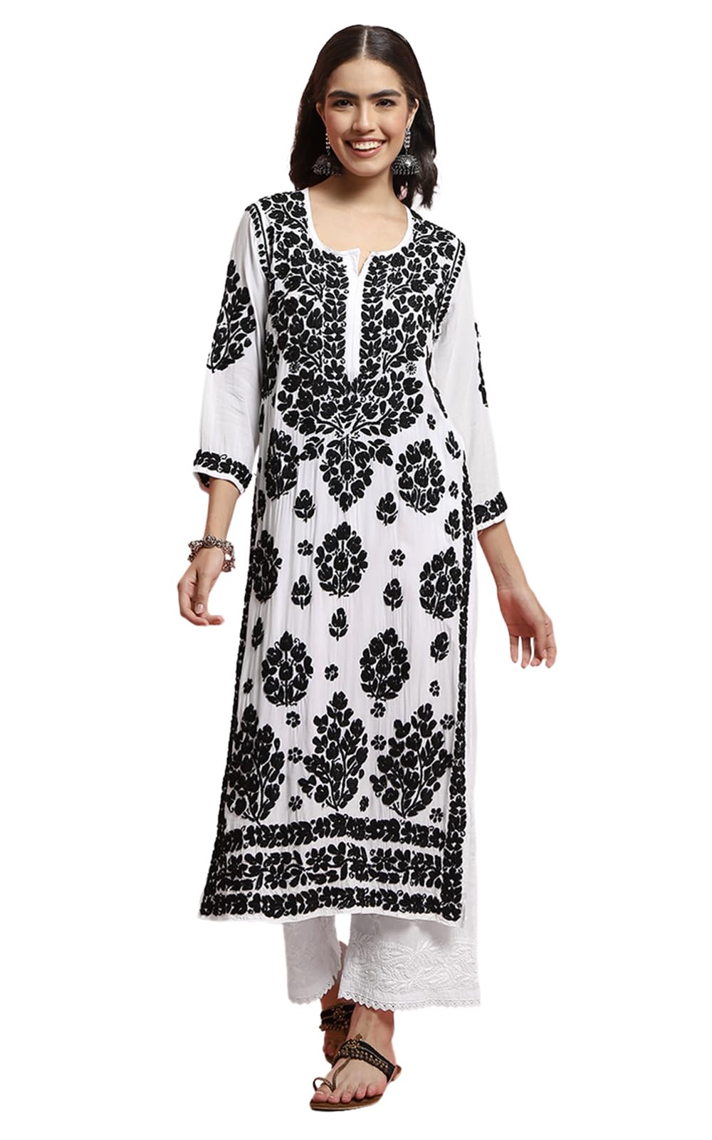 House of Chikankari Rayon Multi Thread Kurta