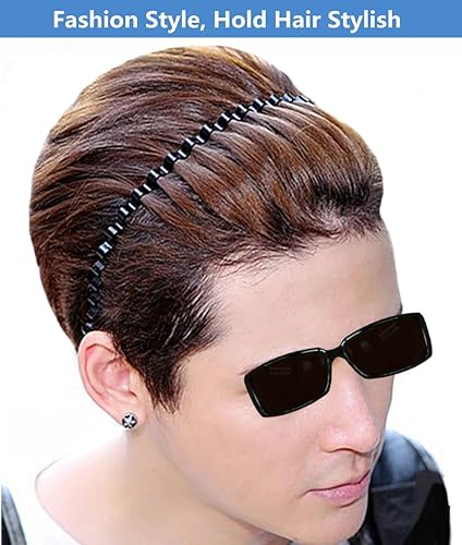 Miniatura 3 de bodbop XINGZHE Bandas para el cabello, diadema de metal para hombres y mujeres, diademas de moda para lavar la cara, maquillaje deportivo, banda