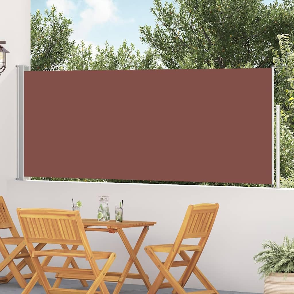 Store latéral anti-UV marron 120 x 500 cm pour savourer votre jardin