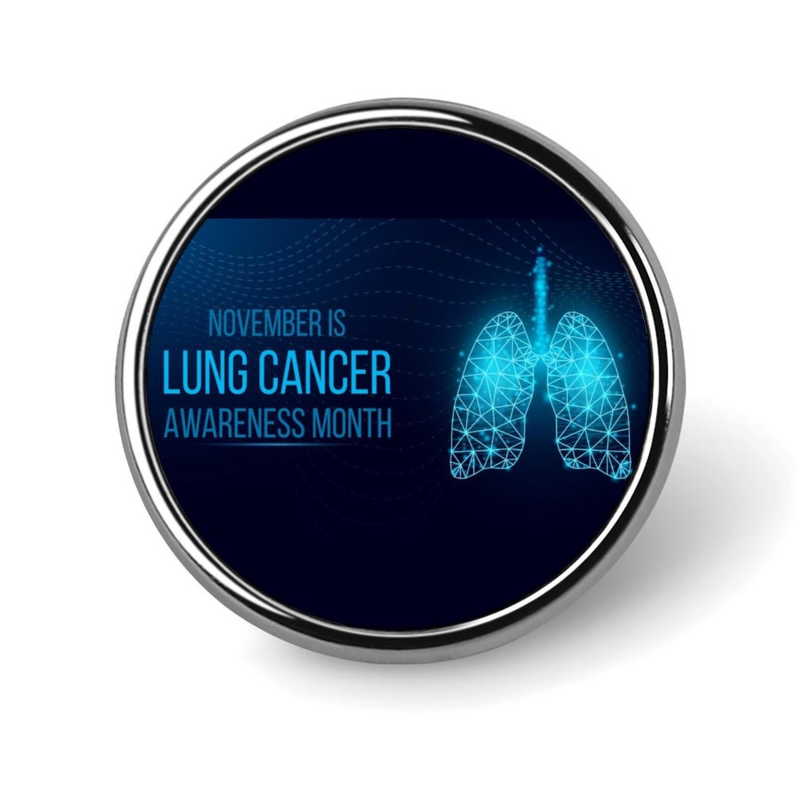 November Is Lung Cancer Awareness Month Pins Round Buttons Brooches Enamel Lapel Pin Party Supplies Decor Badges for Hats Clothes Bags
