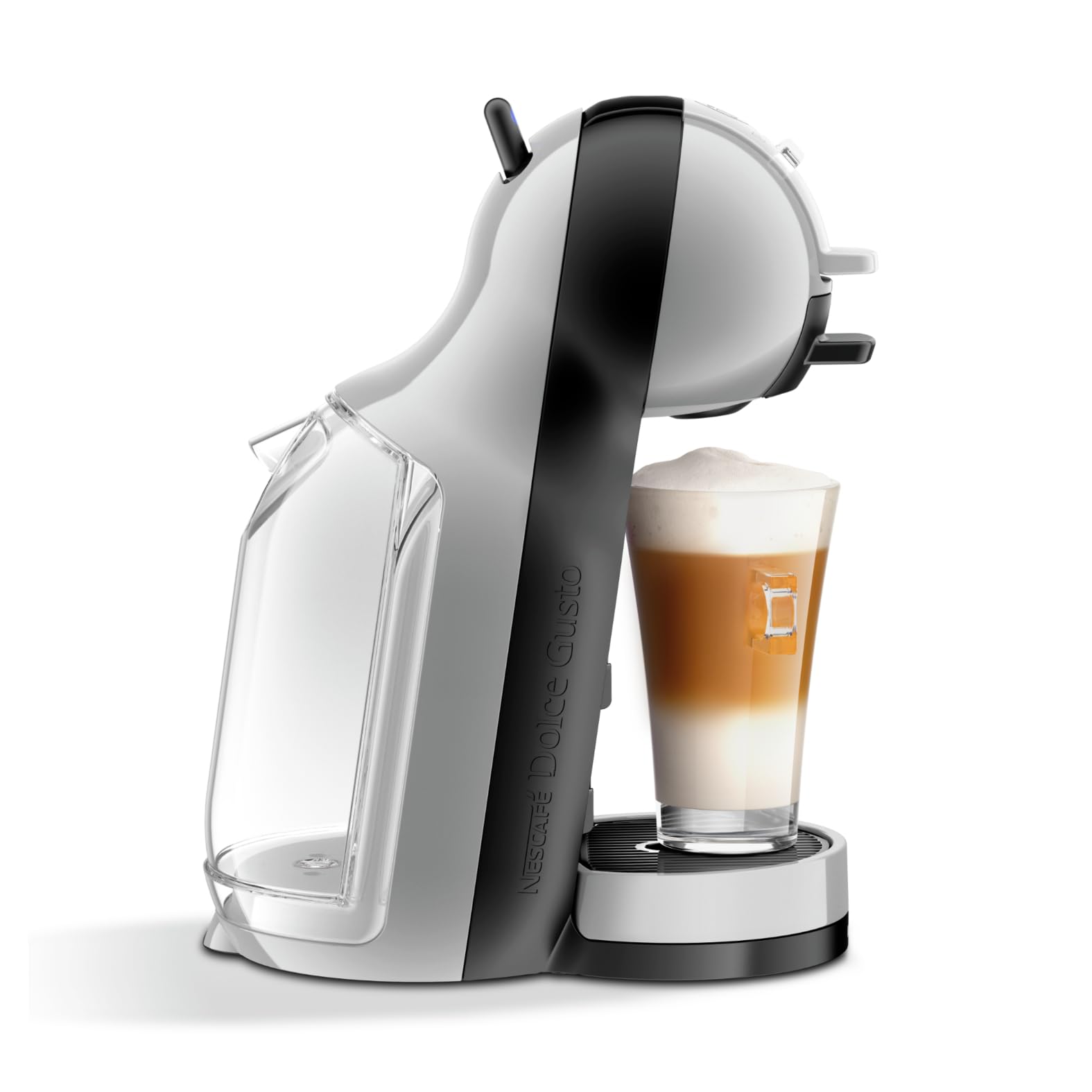 KRUPS Dolce Gusto Mini Me, Cafetera Cápsulas, Capacidad 0,8L, Gris | Ultracompacto, Amplia gama de bebidas, 15 Bares, Personalizar taza, Detención automática, KP143GAS