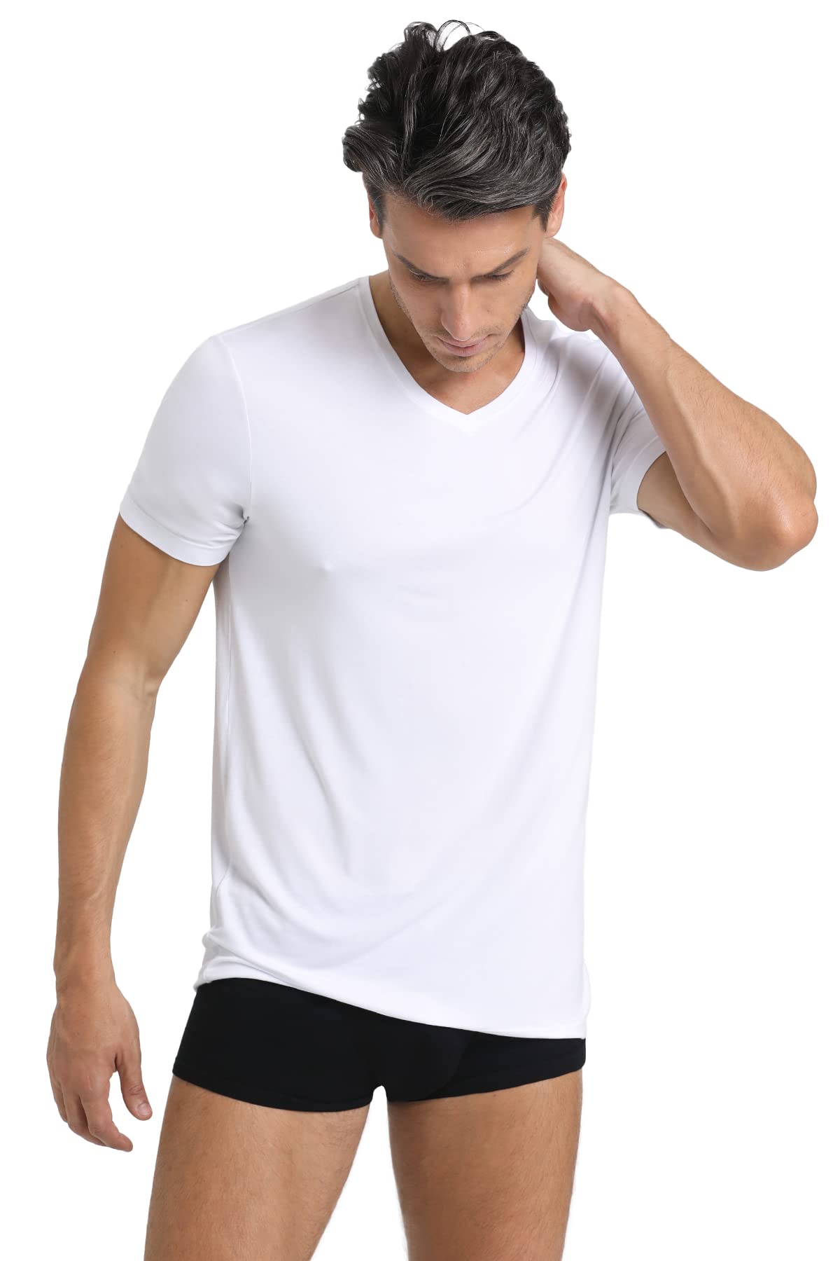 MOLISOHO Herren-Unterhemd, atmungsaktiv, Bambus-Viskose-Shirt für Männer, feuchtigkeitsableitende T-Shirts
