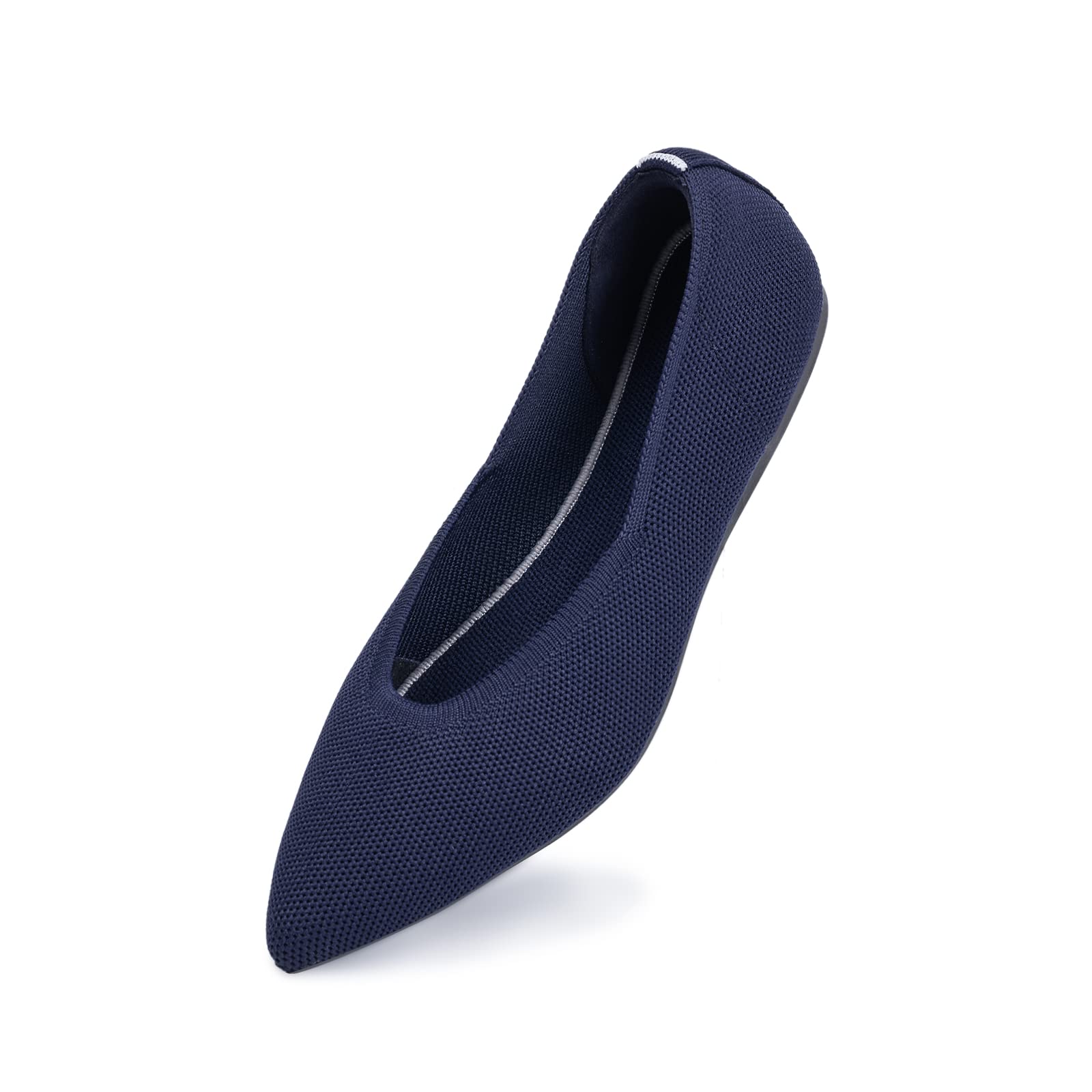 Frank Mully Frauen Spitze Zehe Ballett flach Strickkleid Schuhe Low Wedge Flache Schuhe Komfort Slip On Flats Schuhe für Frau Klassische Schuhe