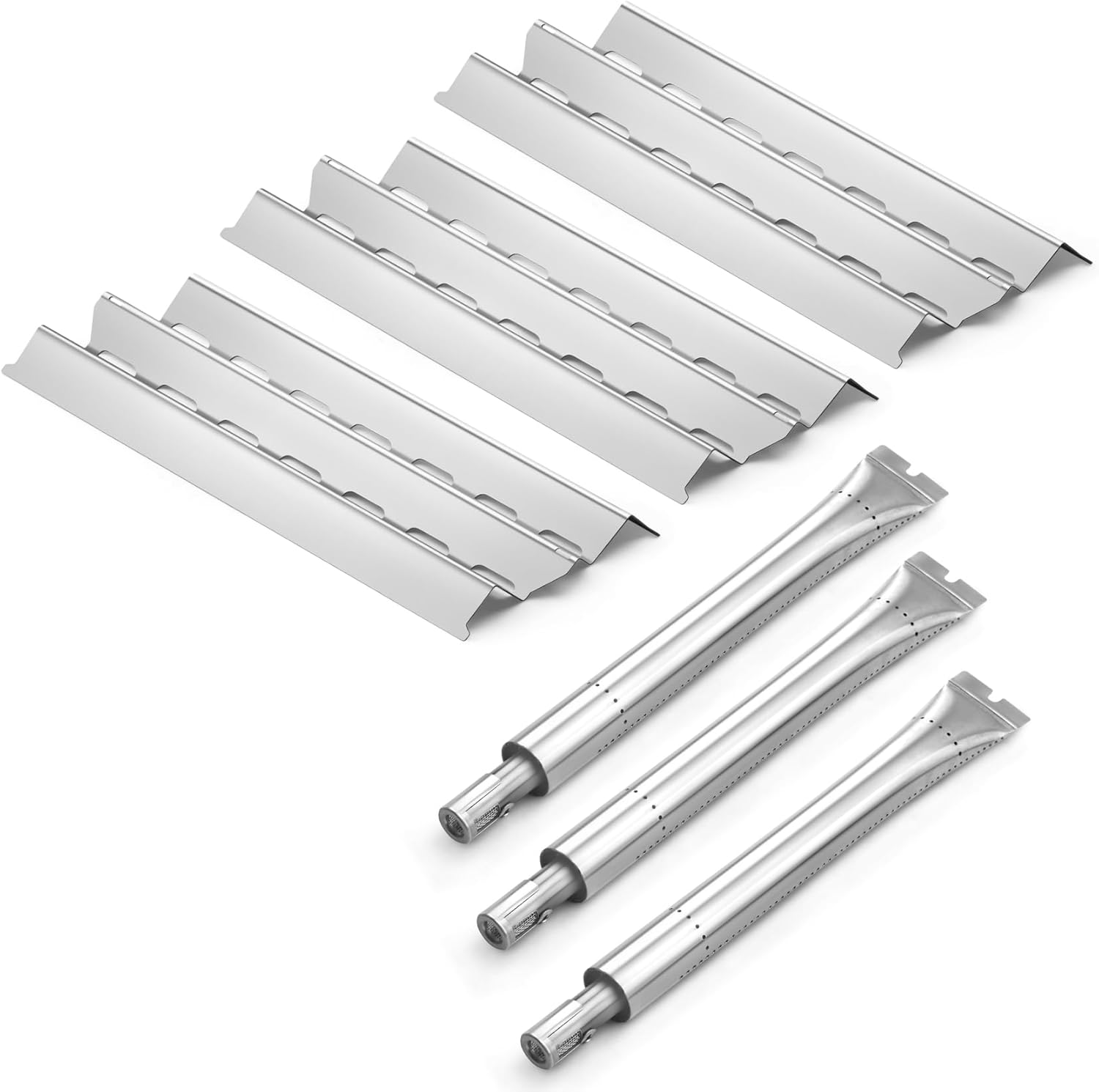 MCSGVKL Grill Replacement Parts for Broil King Signet 320,9468-54,9865-549468-54,9468-84, Signet 20, Signet 70, Signet 90, 13 3/4 inch Flav-R-Wave HeatPlate and Burner Tube, 3 Pack