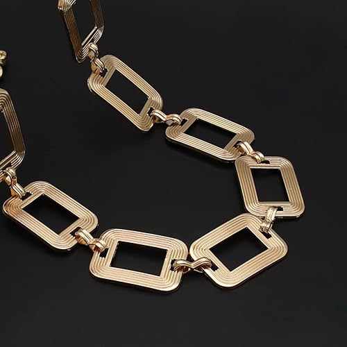 Miniatura 6 de Cadena de cintura de metal para mujer, joyería de cuerpo grueso, cinturón de eslabones para el vientre