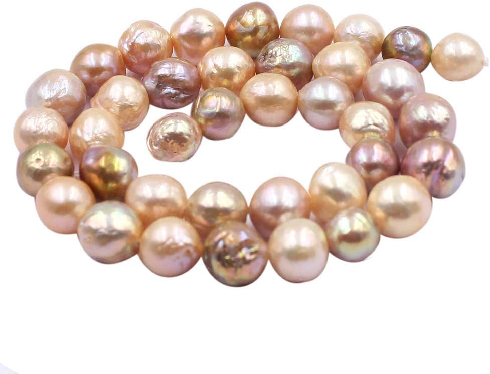 SR BGSJ Jewelry Making Craft Natural AA Grade 9-11mm Round Reborn Edison Cultured White Pink Purple Freshwater Pearl Beads Strand 15"