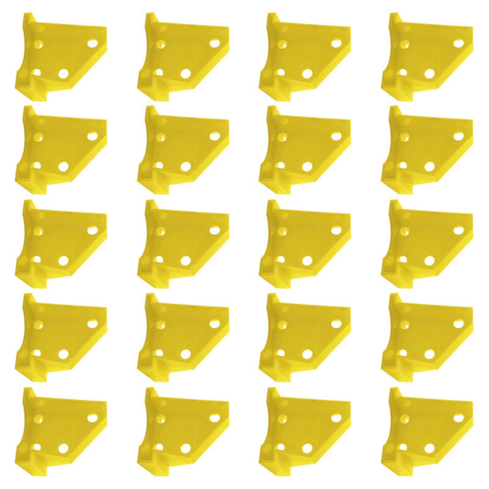 Msioytog Yellow Of 20 Furniture Fill Spacers Double Density 1/4" And " Innovative Trilateral Structure Ensures Firm Hold Grasps Complimentary Application Twelve Hundred Multiple Platforms Installation Spacers