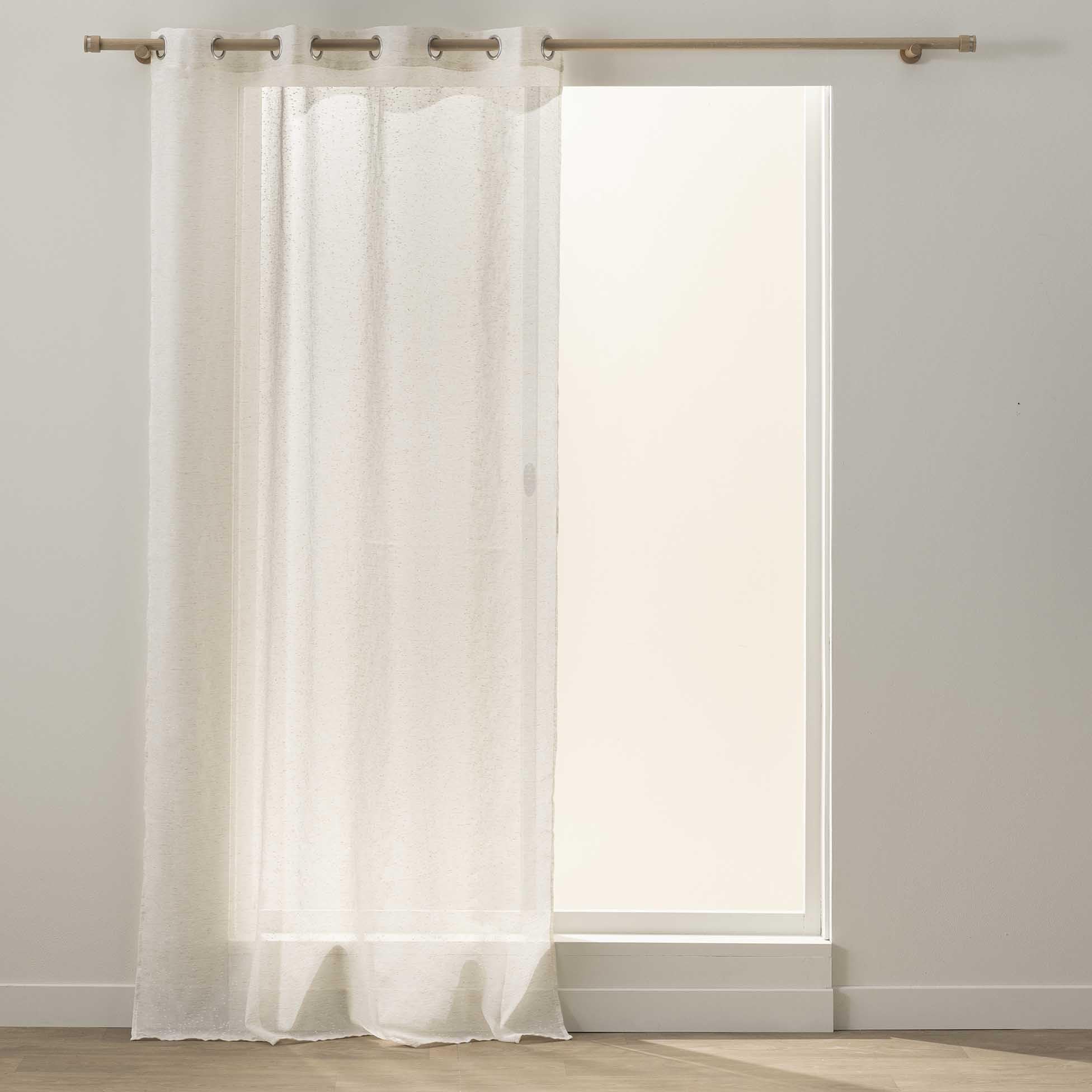 Douceur d'Intérieur, Noa Net Curtain with Eyelets 137 x 260 cm Polyester Linen