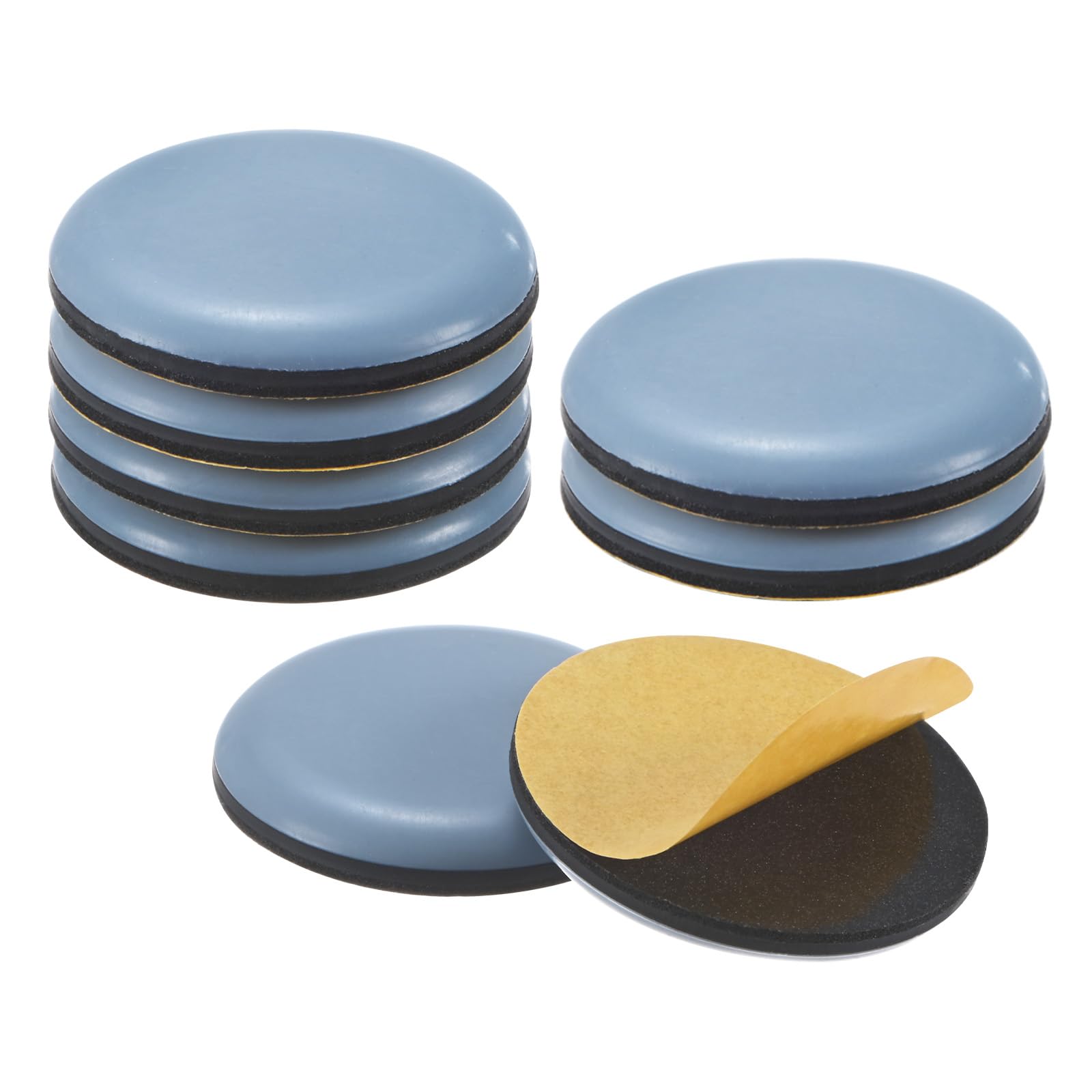 M METERXITY 8-Pack Furniture Sliders, 1.6" Diameter PTFE Pad Self-Adhesive Mover Glides for Chair/Kitchen Appliances, Furniture Round Pads Floor