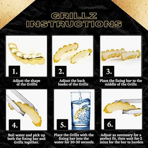 Grillz Gold Grills for your Teeth, Gold Grillz for Men and Women, Gold Teeth , Grillz Hip hop