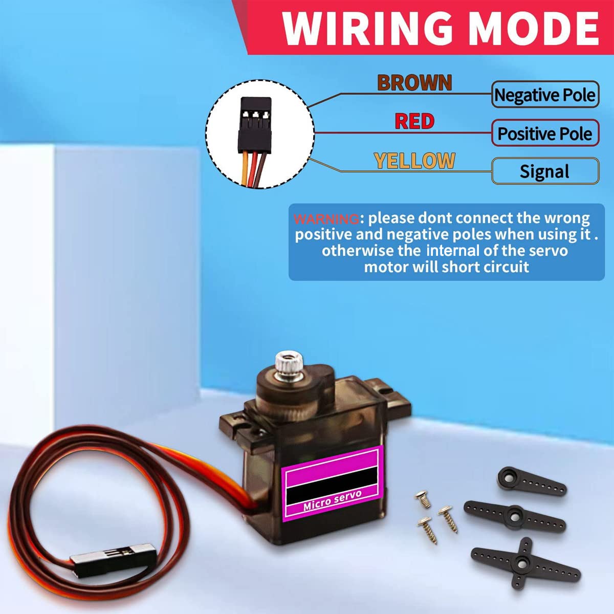 Greluma 4 STK 9G Mikro Servomotor, Metallgetriebemotor Kit für RC Auto Roboter Hubschrauber, Mini Servos für Arduino Projekt