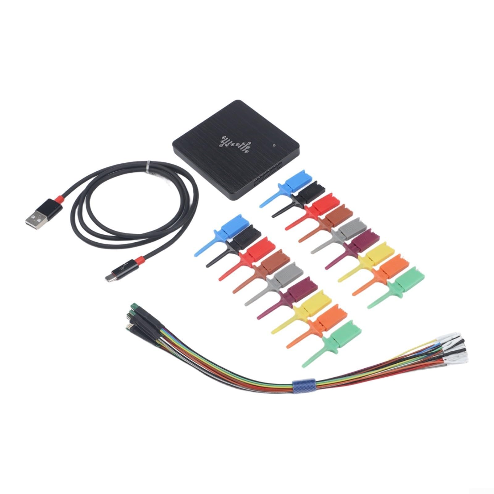 Digitales Speicher-Oszilloskop, Alternative, 100 m Abtastung, 16 Kanäle, Logikanalysator, USB C, für Schaltungstests, Steckplatine, Prototyping