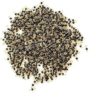 Comimark 100Pcs Black Gold Tone Soldering PCB Board Breadboard Test Point Pin