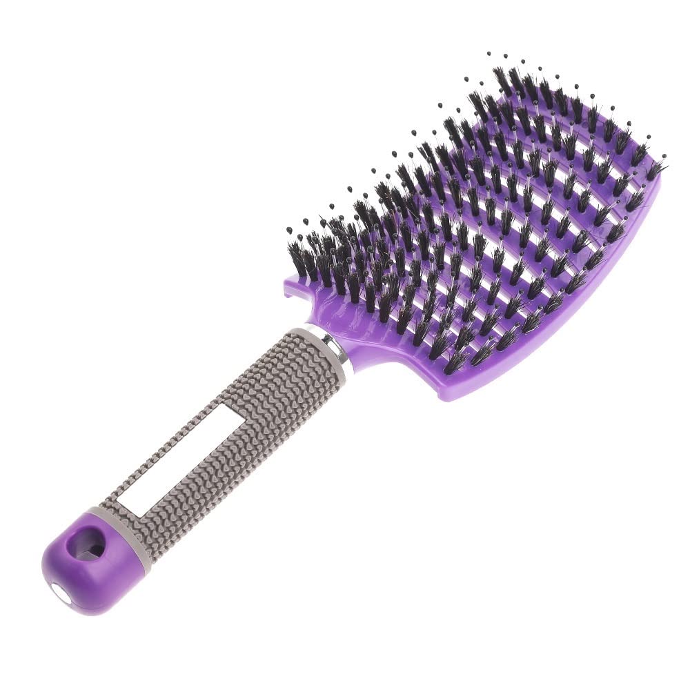 Feelin Men's Purple With Hair Combing Brush For And Wo Hairbrush Wo Wet Comb Hair Brush Professional Hair Brush Massage Comb Brush For Hair Hairdresser Hairdressing Tools Barber Comb Comb For Curly Hair ( Color : Purple