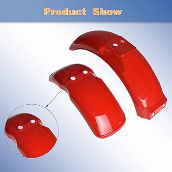 Amazon.com: Motorcycle Red Front Rear Body Mudguard Fairing