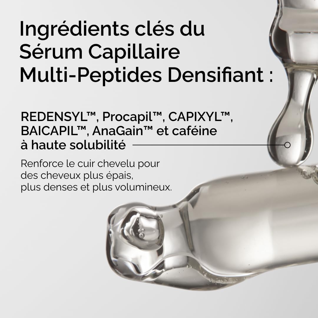 The Ordinary Sérum Capillaire Multi-Peptides Densifiant, pour des cheveux plus épais et plus volumineux, 60 ml