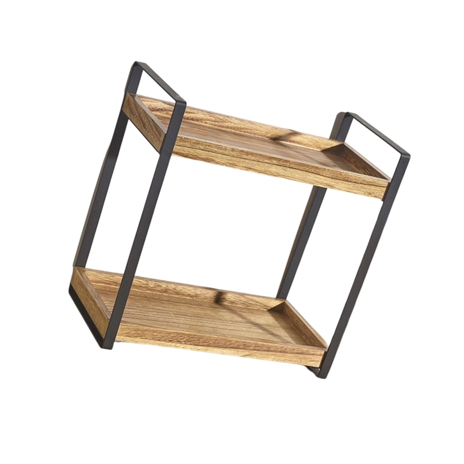 Beimus Multipurpose Storage Organizers for Desk and Counter with Sturdy Wood and Metal Construction Daily Use Wood Shelf