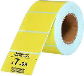 PATIKIL 800 etiquetas térmicas, etiquetas de impressora térmica de 3 x 5 cm, etiquetas autoadesivas, rolo de papel retangular, pequeno para impressora, etiqueta de envio, endereço de código de barras