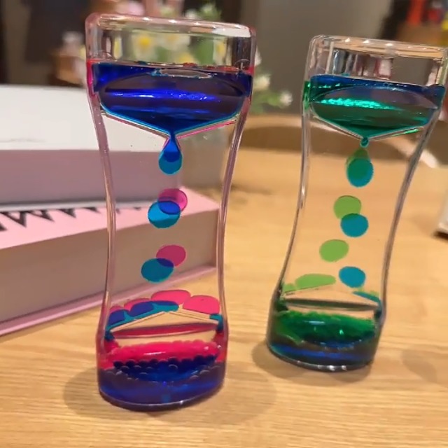3 Sabliers Sensoriels Liquides THE TWIDDLERS - Apaisants Et Relaxants Pour Enfants & Adultes | Non Toxiques Et Étanches