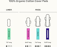 Vista 7 de The Honey Pot Company - Sanitary Pads for Women - Non-Herbal Regular Flow w/Wings - Organic Cotton Cover & Ultra-Absorbent Pulp Core - Feminine Care